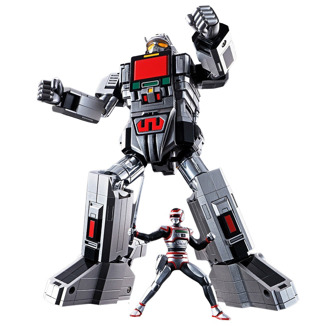 Bandai Soul Of Chogokin MegaBeast Investigator Juspion GX-97 Daileon Figure (silver)
