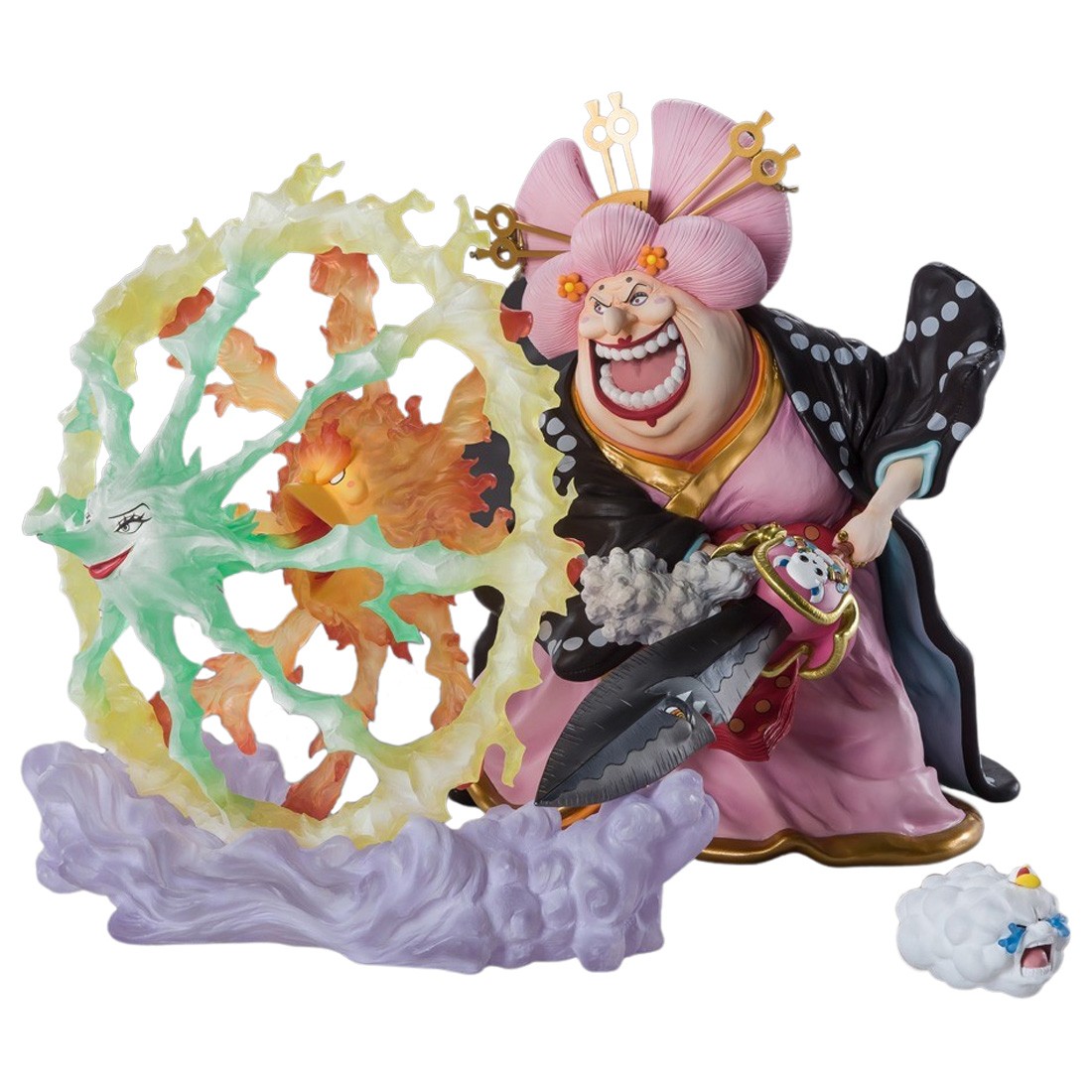 Bandai Figuarts Zero One Piece Extra Battle Charlotte Linlin Oiran Orin Battle Of Monsters On Onigashima Figure (pink)