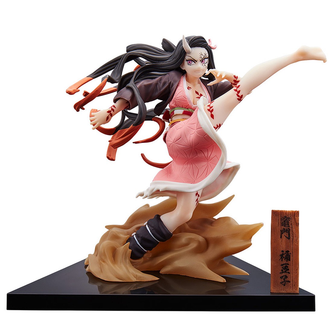 Bandai Ichibansho Demon Slayer Kimetsu no Yaiba The City Where Demons Dwell Nezuko Kamado Demon Form Advancing Version Figure (pink)