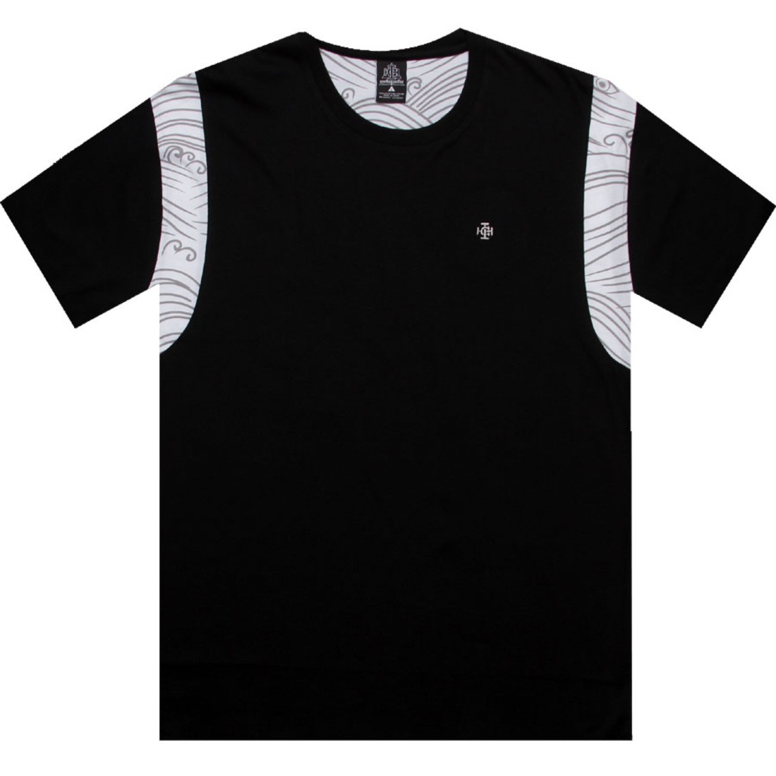 Crooks and Castles Stripe Waves Tee (black)