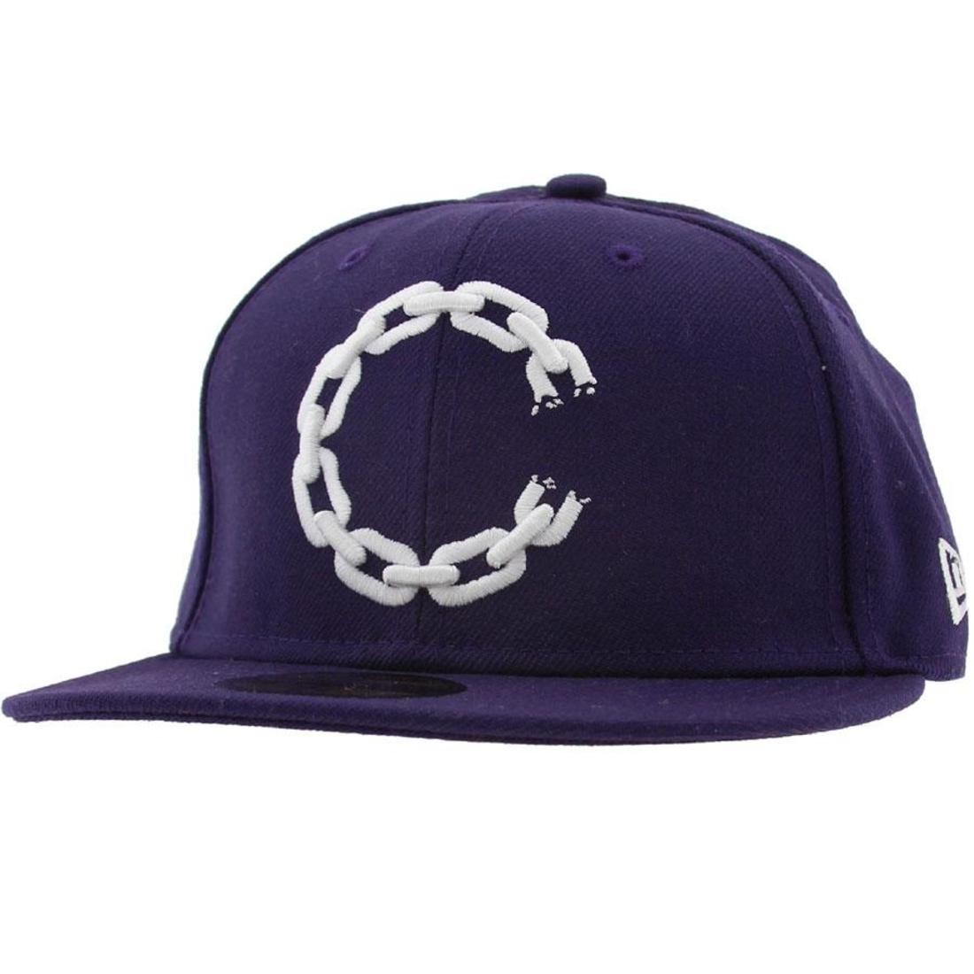 Crooks and Castles C Link Logo New Era Fitted Cap (purple)