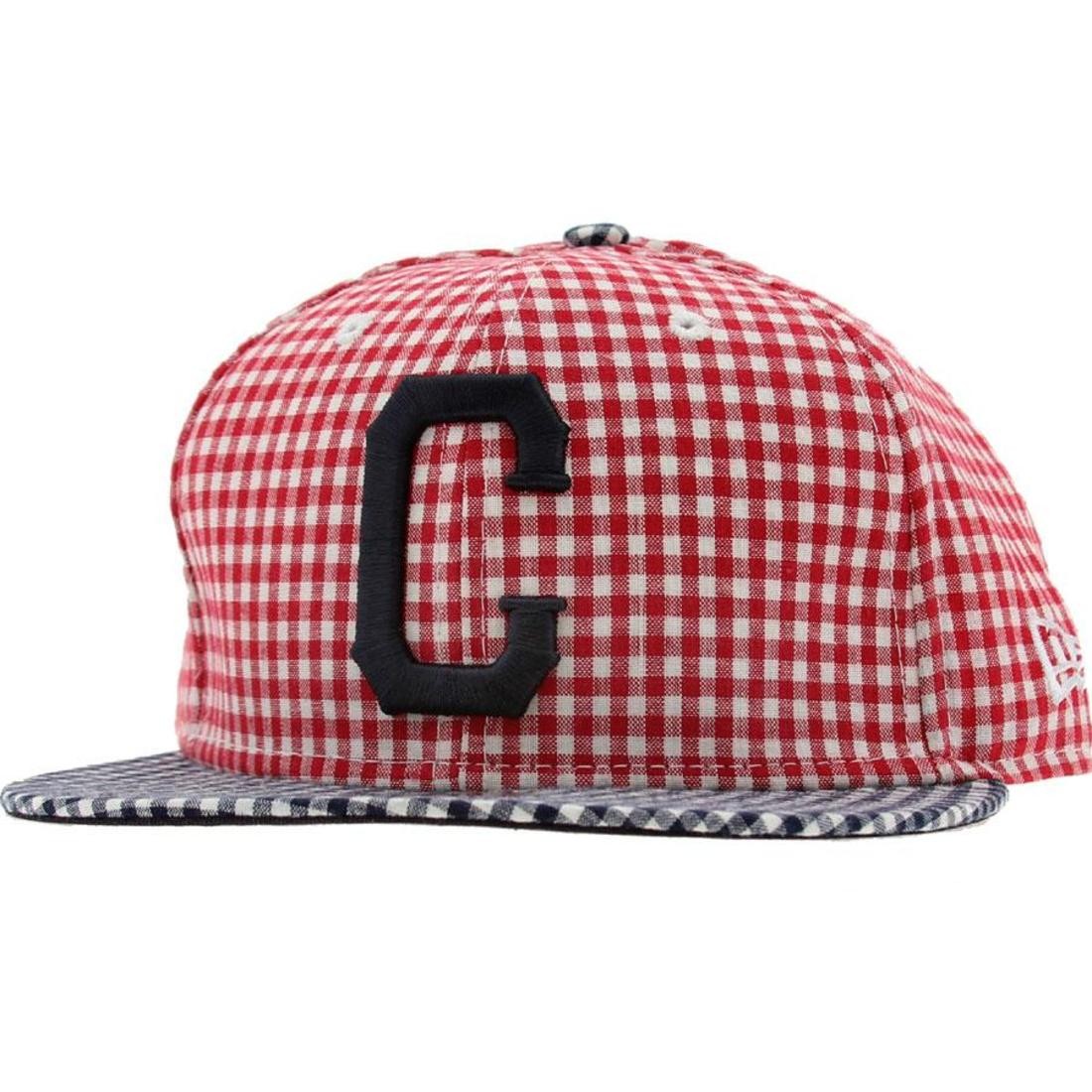 Crooks and Castles Plaid New Era Fitted Cap (red / white)