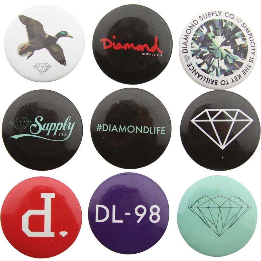 Diamond Supply Co Diamond Button Pack (assorted)