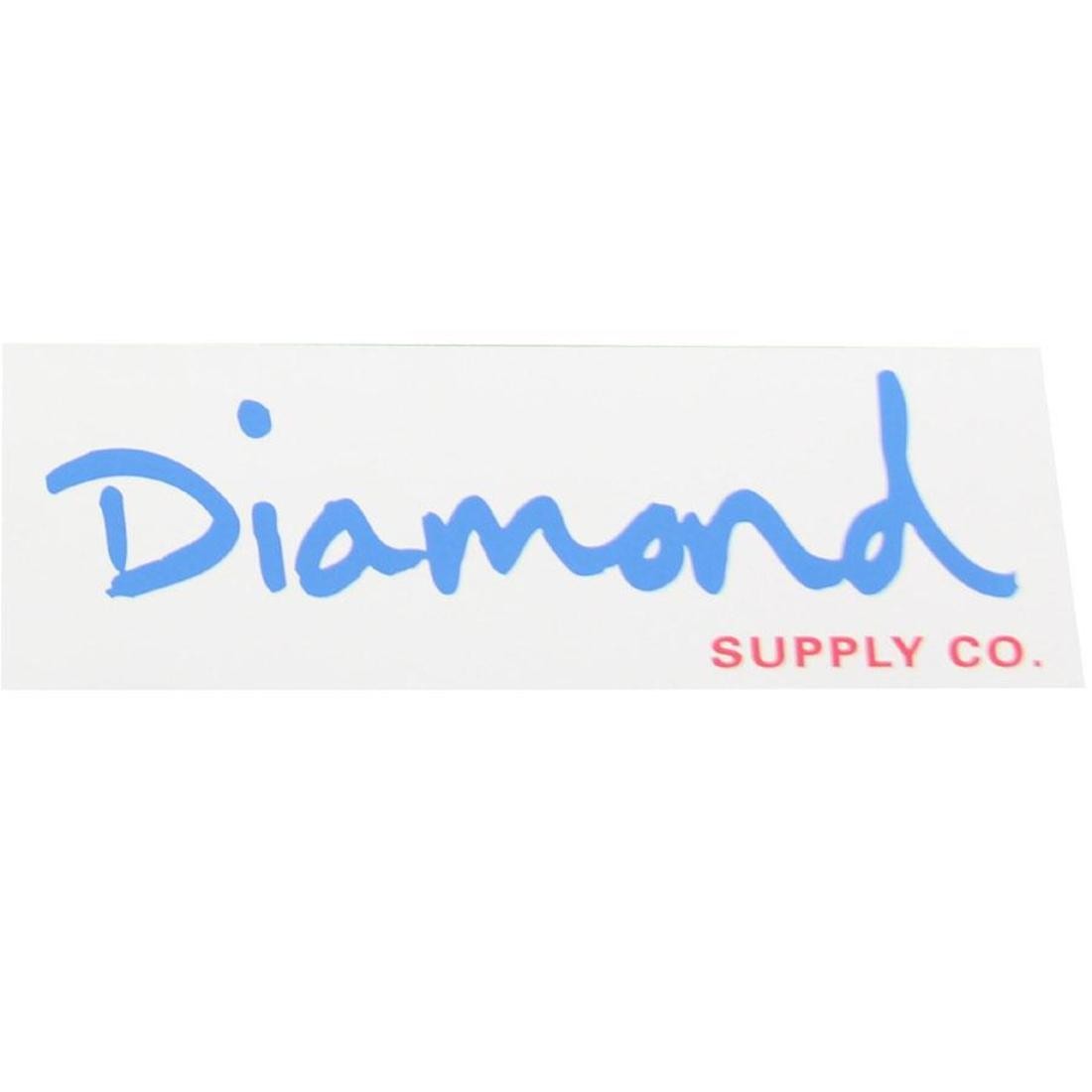Diamond Supply Co O.G. Script Sticker (white / blue)