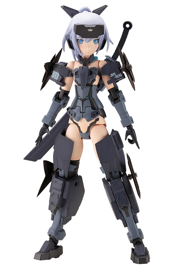 Kotobukiya Frame Arms Girl Jinrai Indigo Ver. Plastic Model Kit (gray)