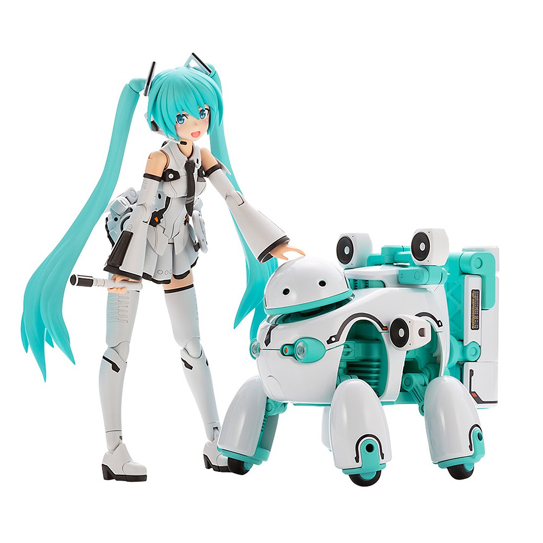 Kotobukiya Frame Music Girl Hatsune Miku Maruttoys Ver. And Tamotu Miku Ver. Plastic Model Kit (white)