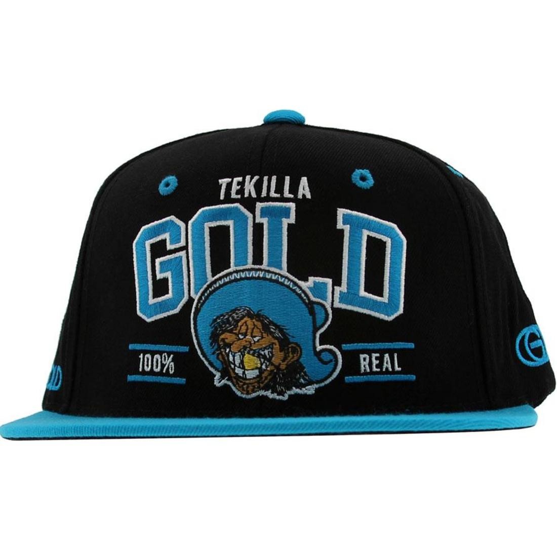 Gold Tekilla Starter Snapback Cap (black / turquoise)