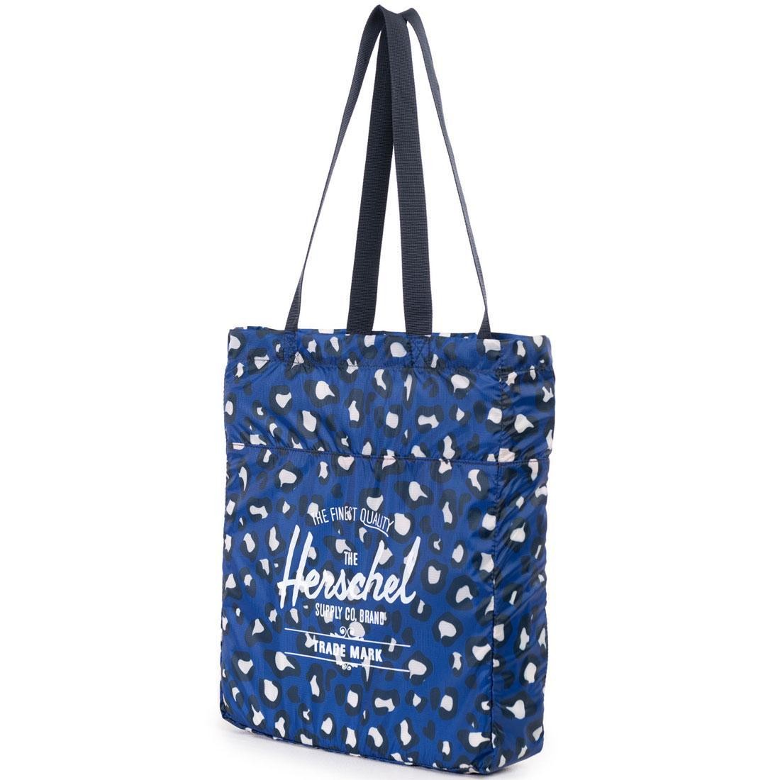 Herschel Supply Co Packable Tote Bag (blue / leopard)