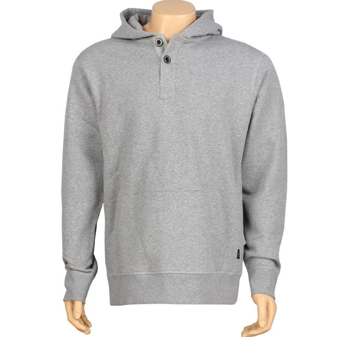 HUF 2 Button Fleece Pullover Hoody (athletic heather)