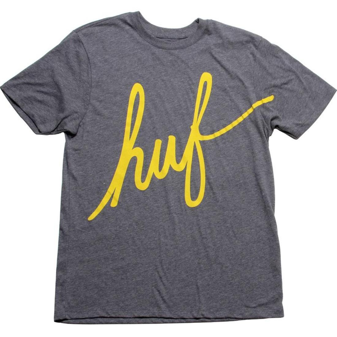 HUF Script Tee (grey heather)