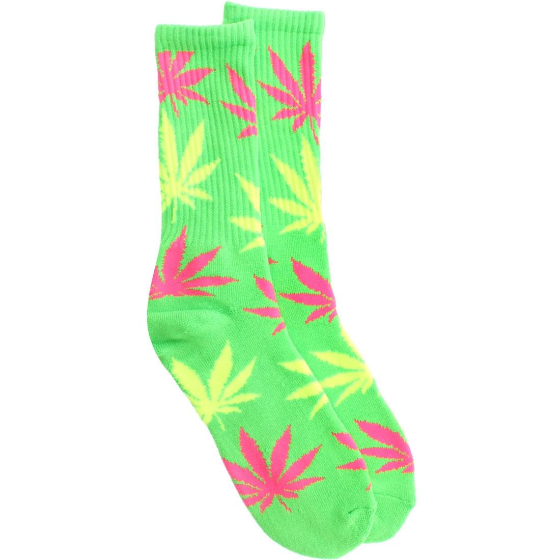 HUF Neon Plantlife Crew Socks (green) 1S