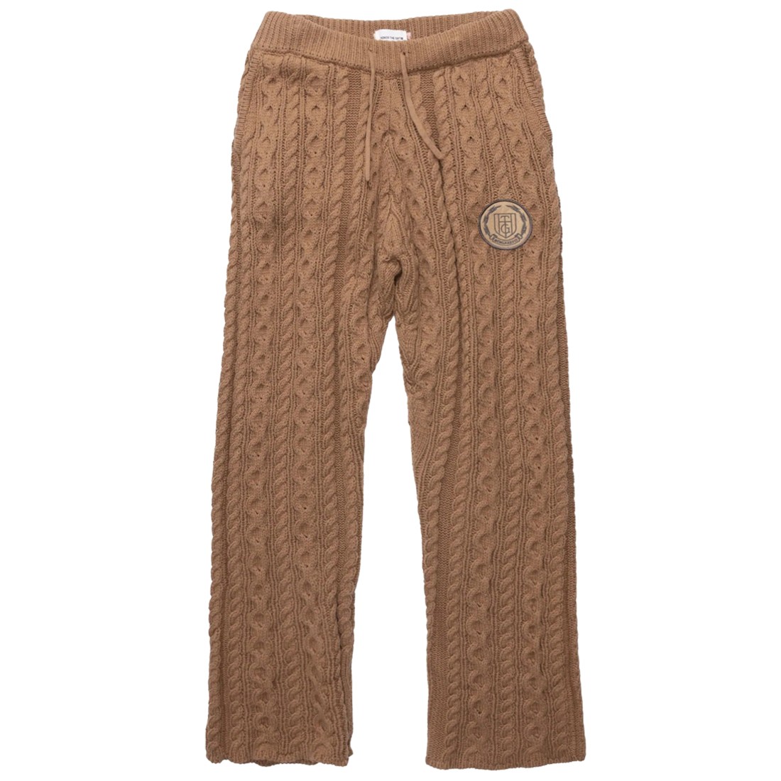 Honor The Gift Men Cable Knit Pants (brown / tan)