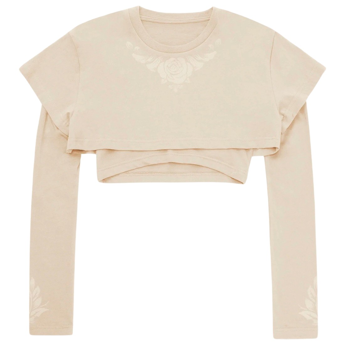 Honor The Gift Womens Double Layer Tshirt (beige / bone)