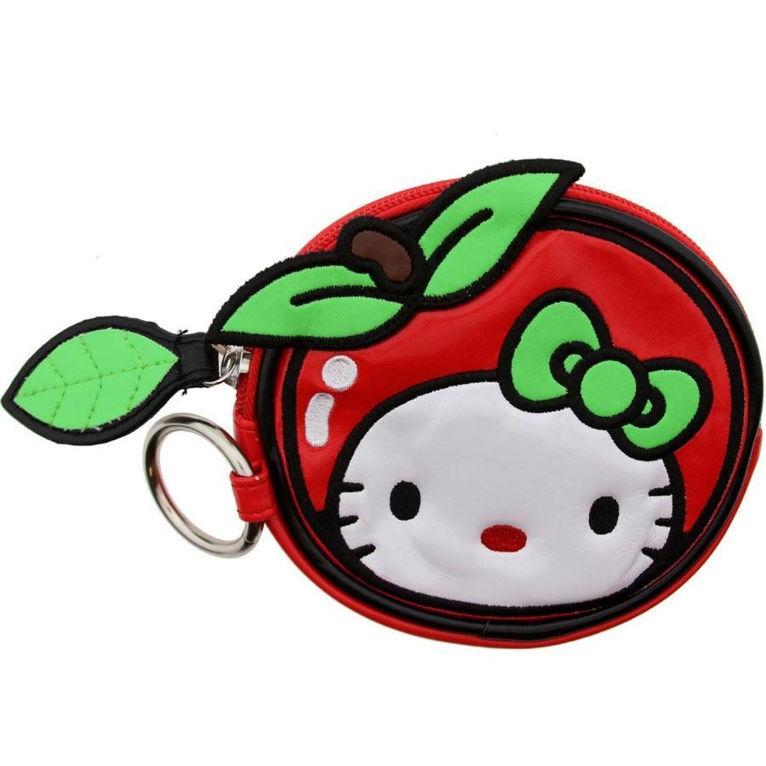 Hello Kitty Apple Face Coin Bag (red / green / white)