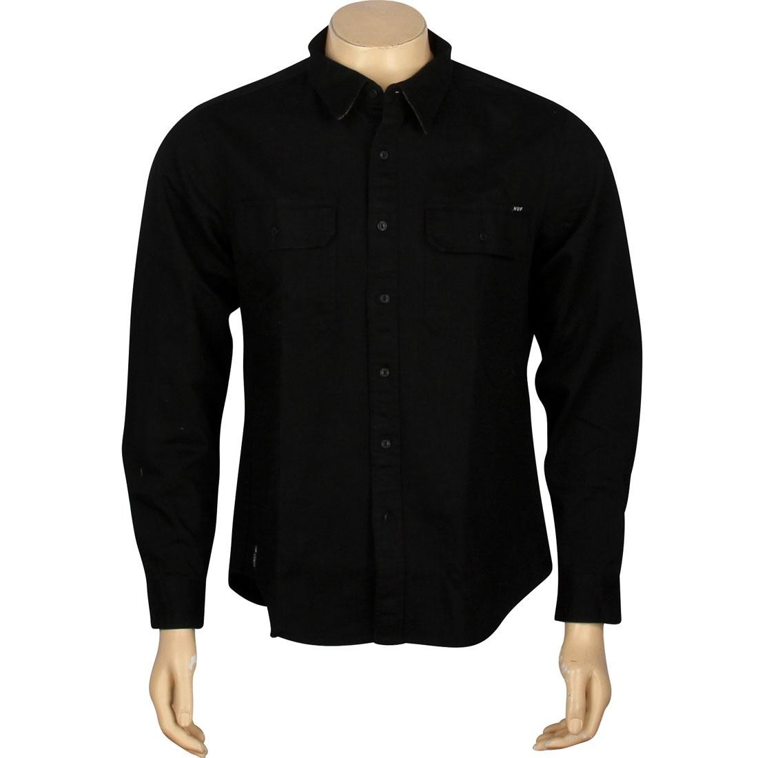 HUF Potrero Long Sleeve Shirt (black)