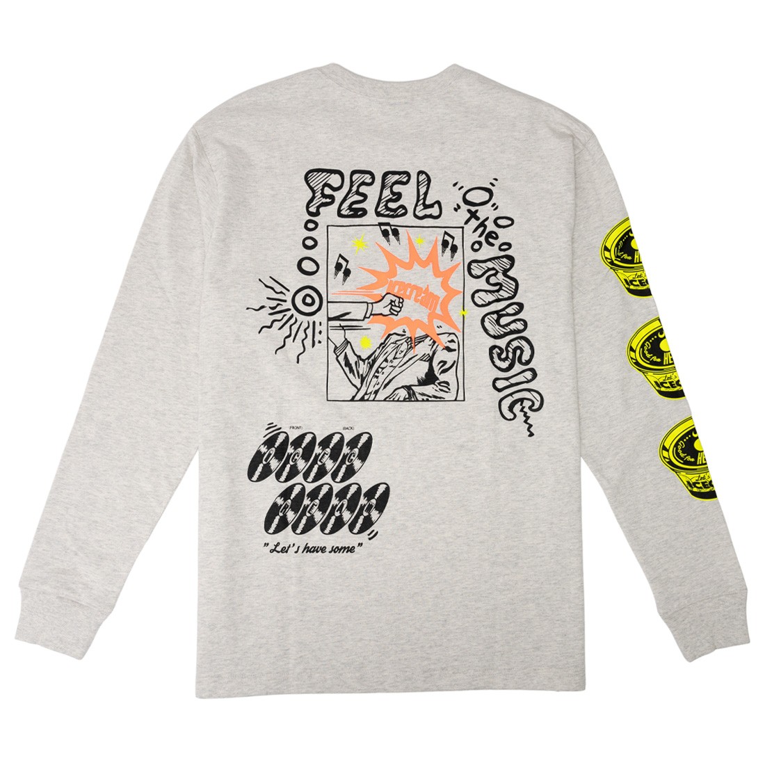 クリーム Ice Cream Men Cup Of Cone Long Sleeve Tee (white