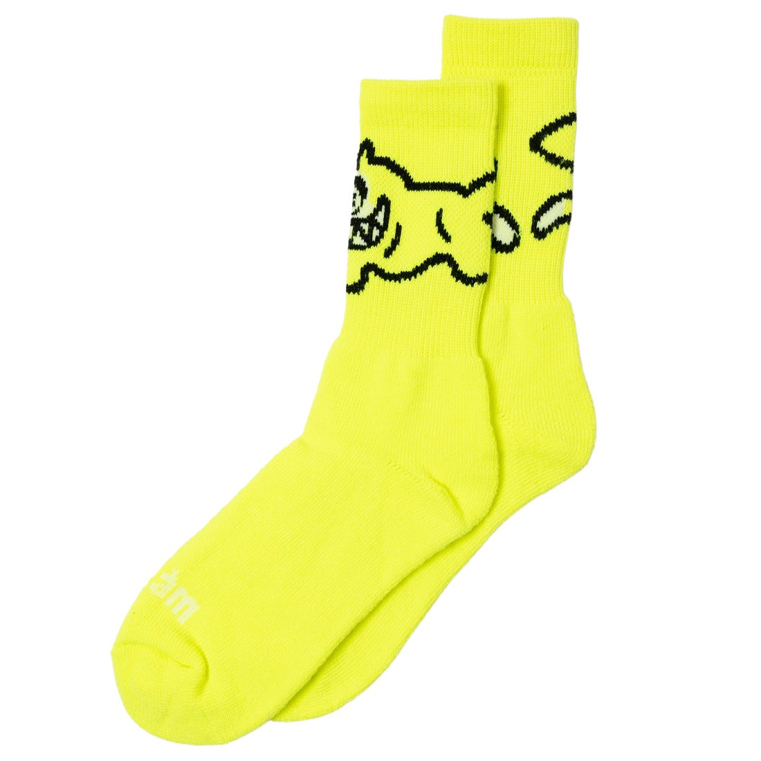 Ice Cream Men Running Dog Socks (yellow)