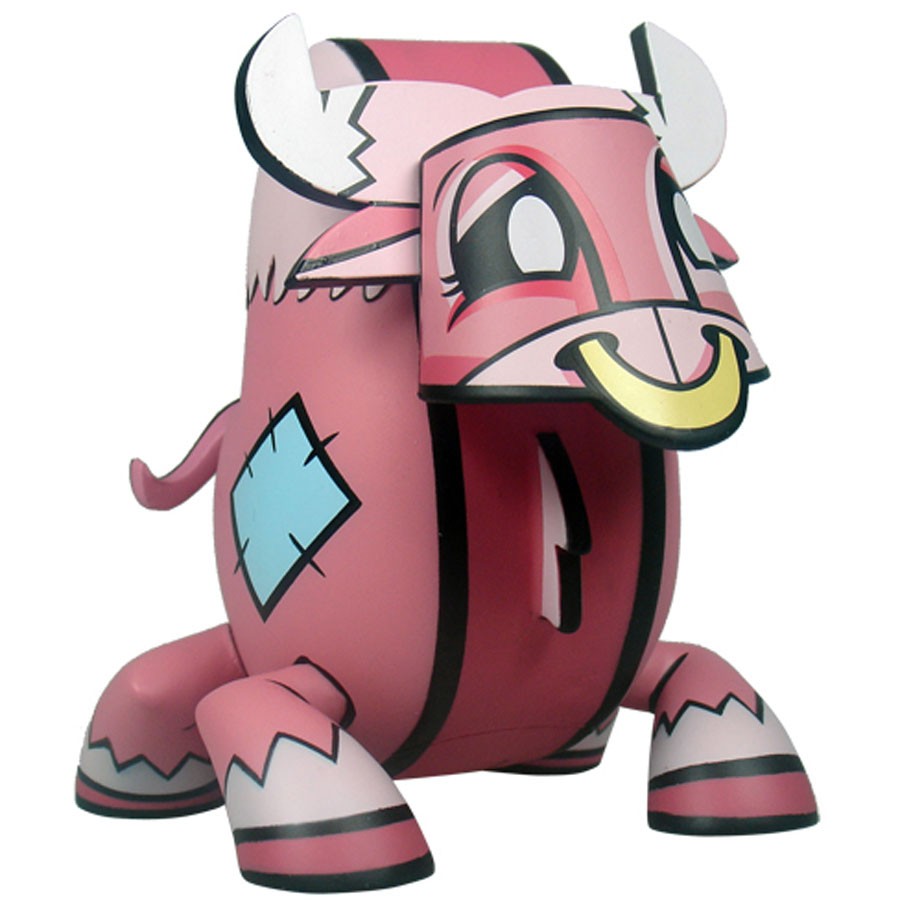 Chinese Zodiac Mini Figure By Joe Ledbetter - Ox (pink)