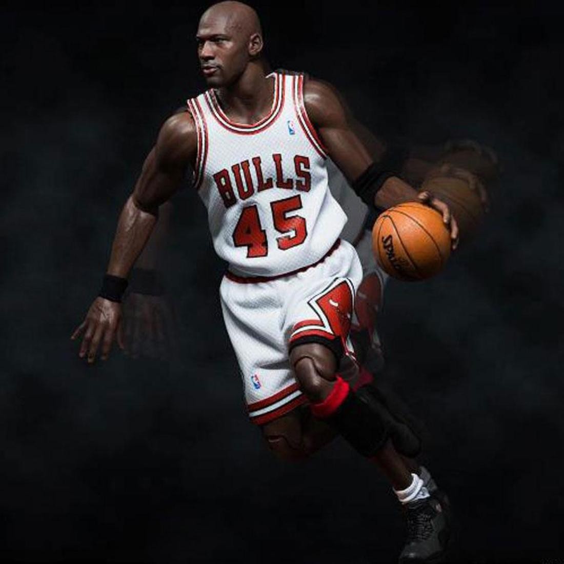 NBA x Enterbay Michael Jordan 1/6 Scale 12 Inch Figure - #45 Home Version (white)