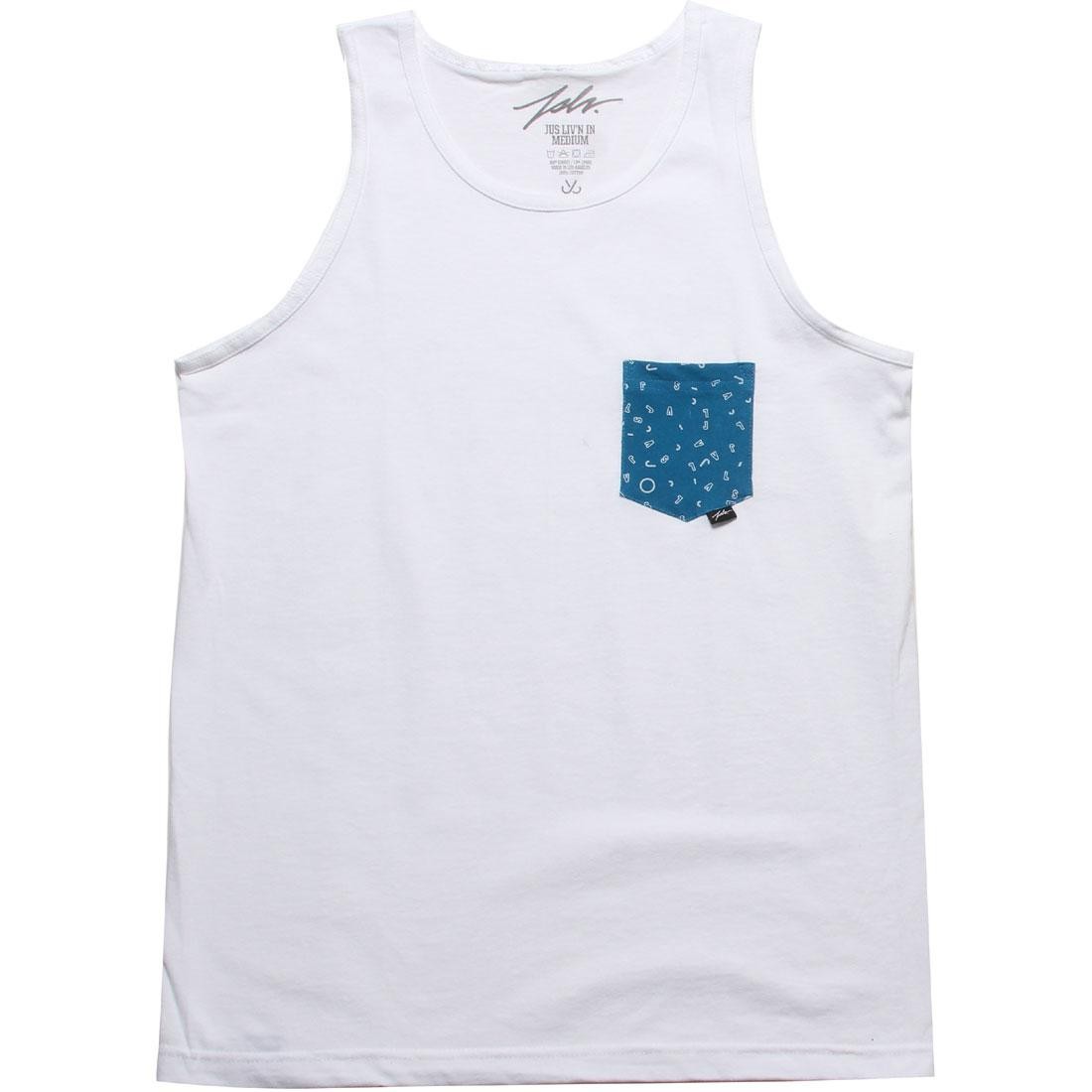 JSLV Fun Pocket Tank Top (white / navy)