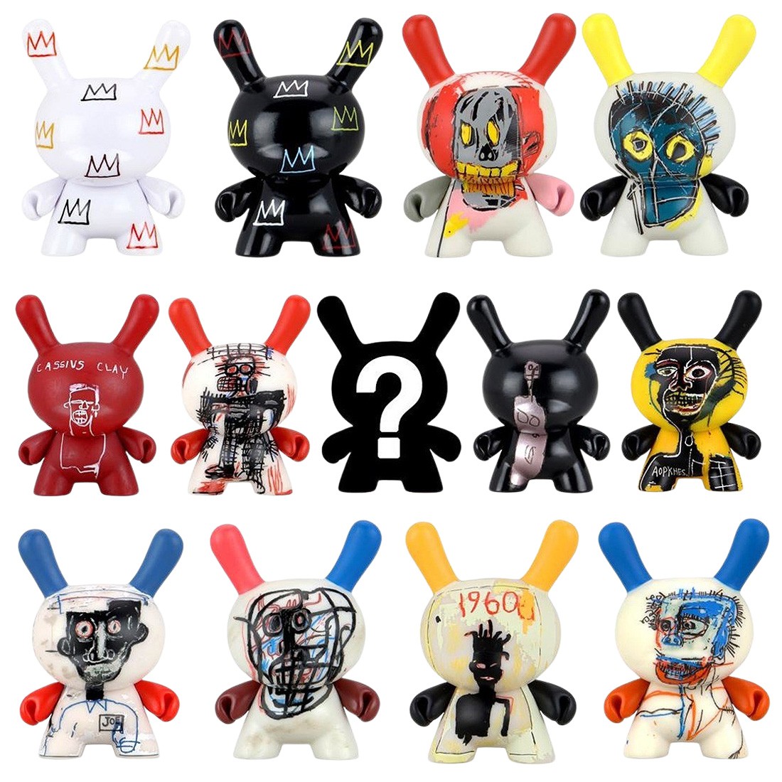 Kidrobot Jean-Michel Basquiat Faces Dunny Series 2 Art Figure - 1 Blind Box