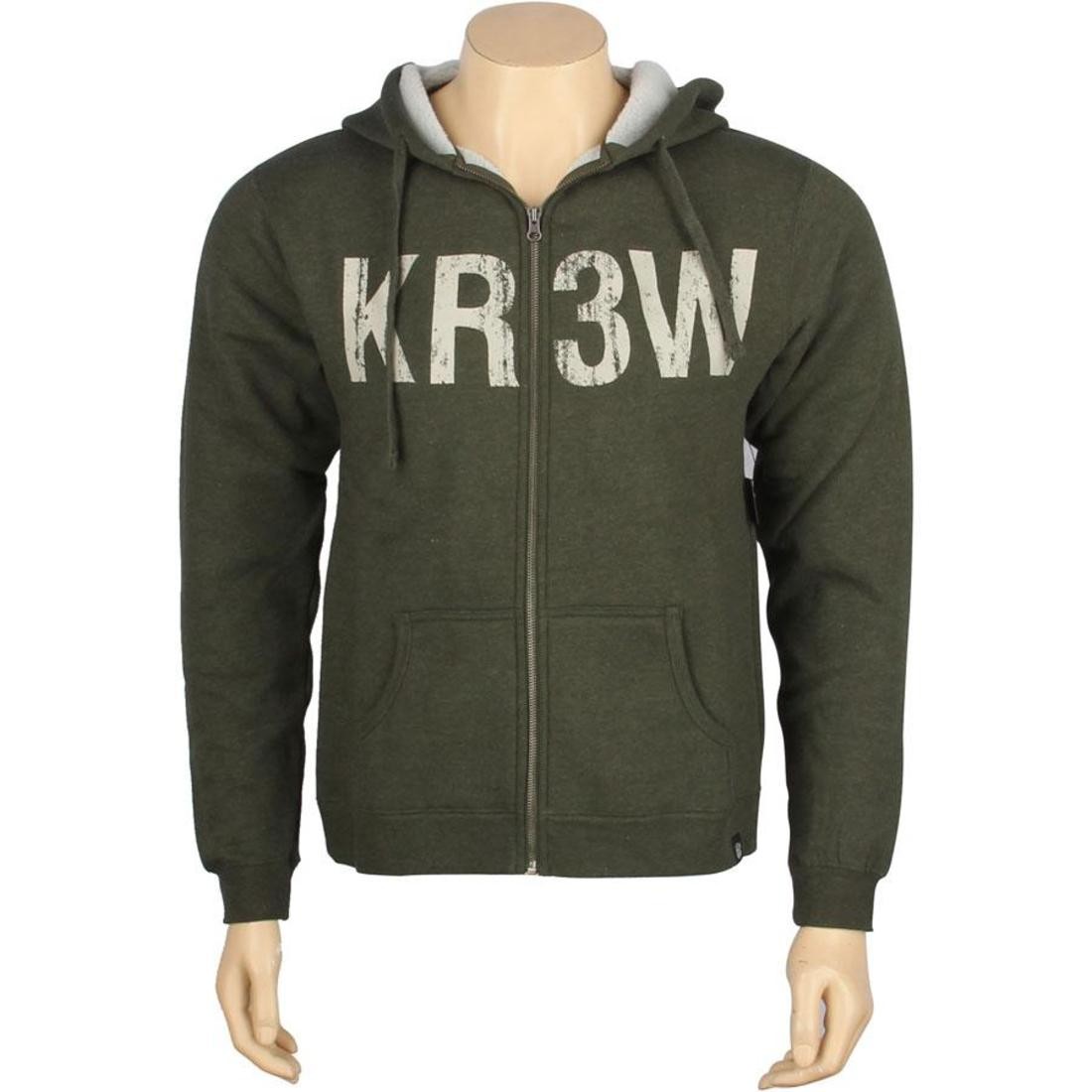 KR3W Seed Sherpa Zip Fleece Hoody (military)