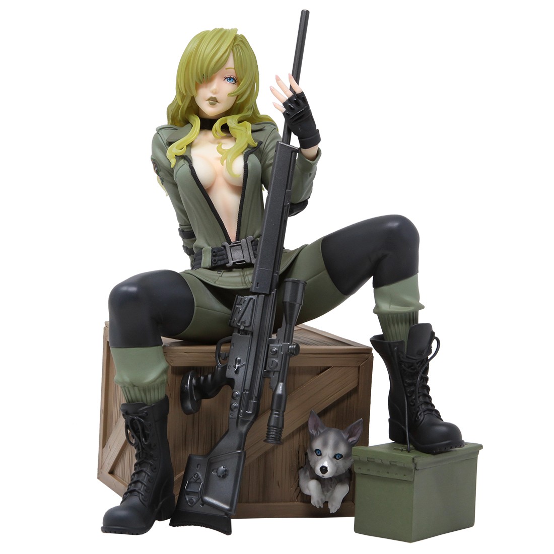 Kotobukiya Metal Gear Solid Sniper Wolf Bishoujo Statue (olive)