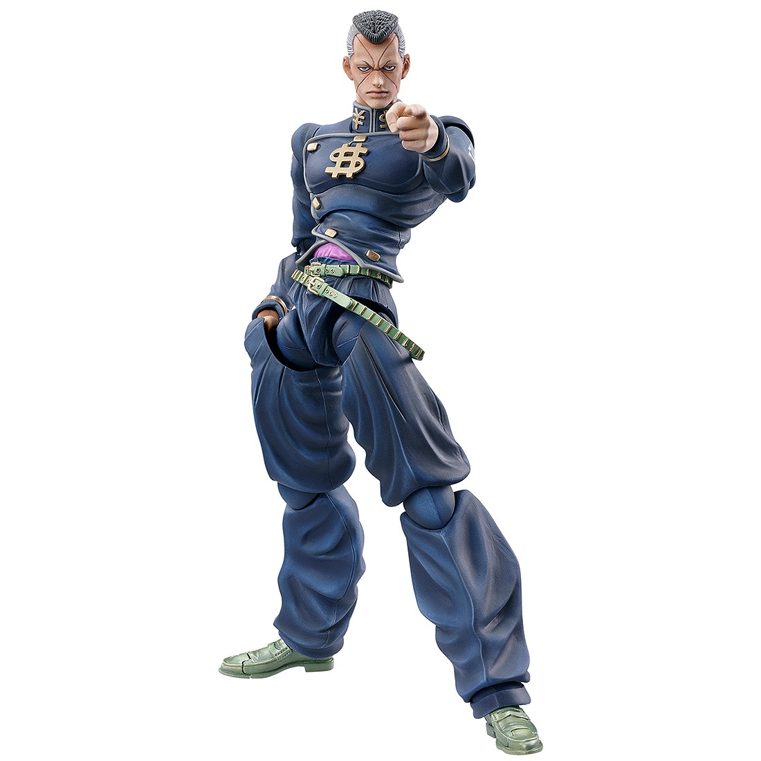 Medicos Super Action Statue JoJo's Bizarre Adventure Part 4 Diamond Is Unbreakable Okuyasu Nijimura Chozokado Figure Re-Run (blue)