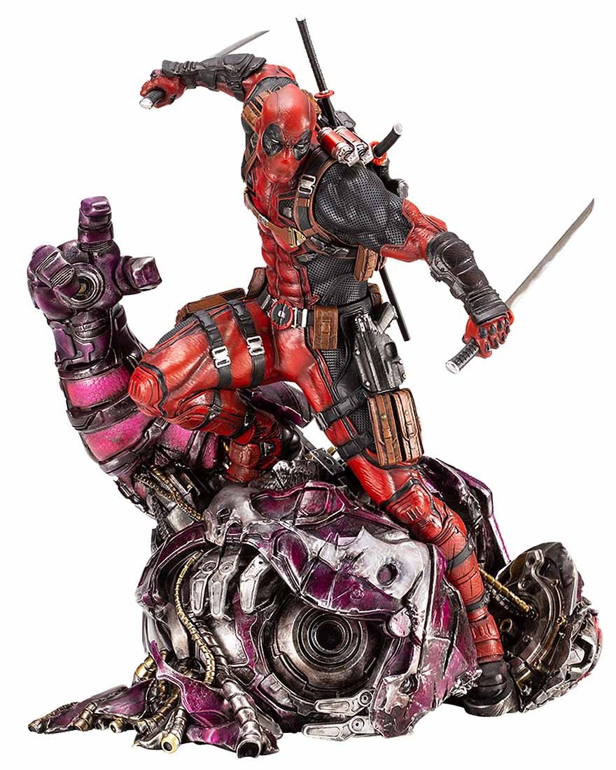 Kotobukiya Fine Art Signature Series Marvel Universe Deadpool Fine Art Statue Featuring Featuring The Kucharek Brothers (red)