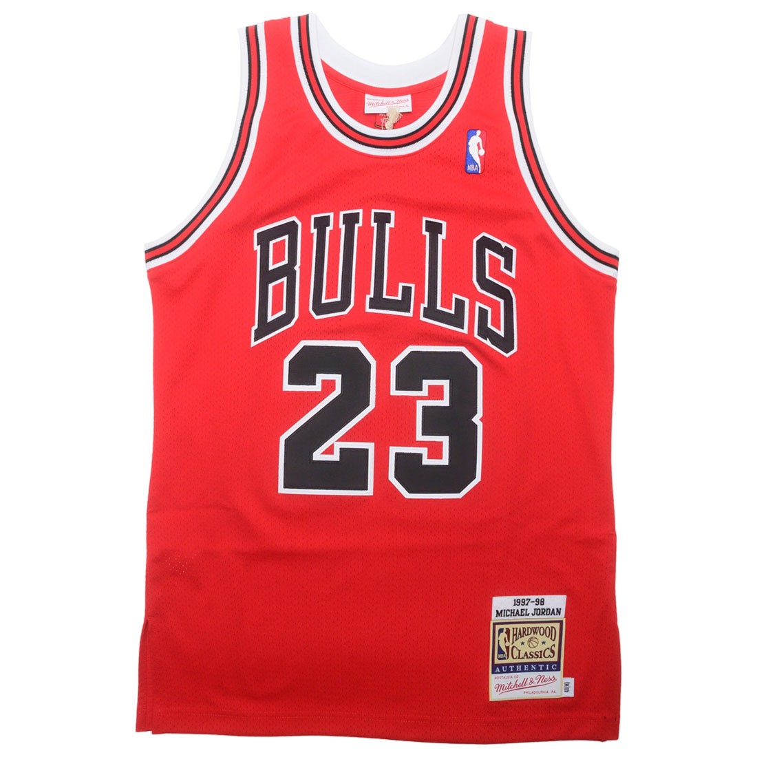 Men's Chicago Bulls Michael Jordan Mitchell Ness Red