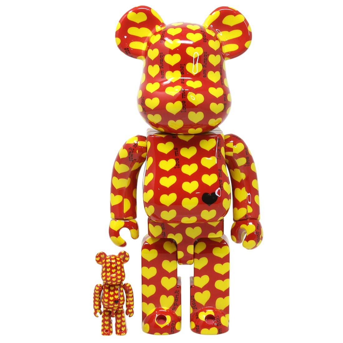 Medicom Bearbrick Yellow Heart Reverse Ver. 100% 400% Figure Set (yellow)