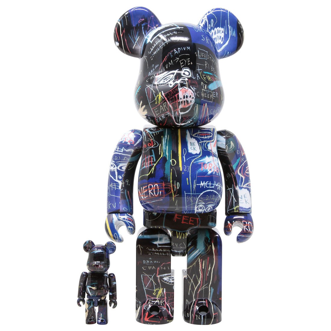 Medicom Jean-Michel Basquiat #7 100% 400% Bearbrick Figure Set (multi)