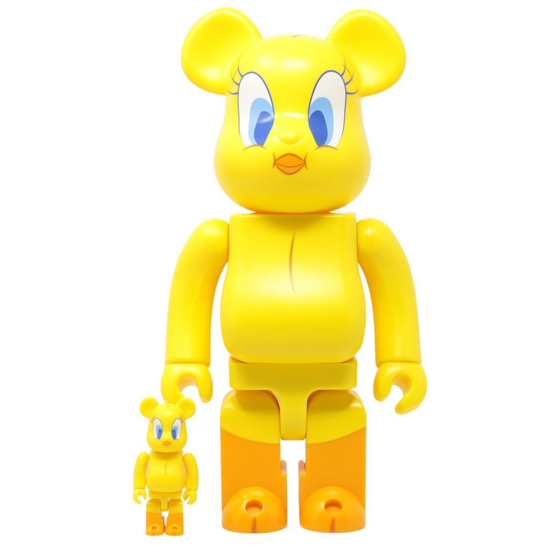 Medicom Looney Tunes Tweety 2021 100% 400% Bearbrick Figure Set yellow