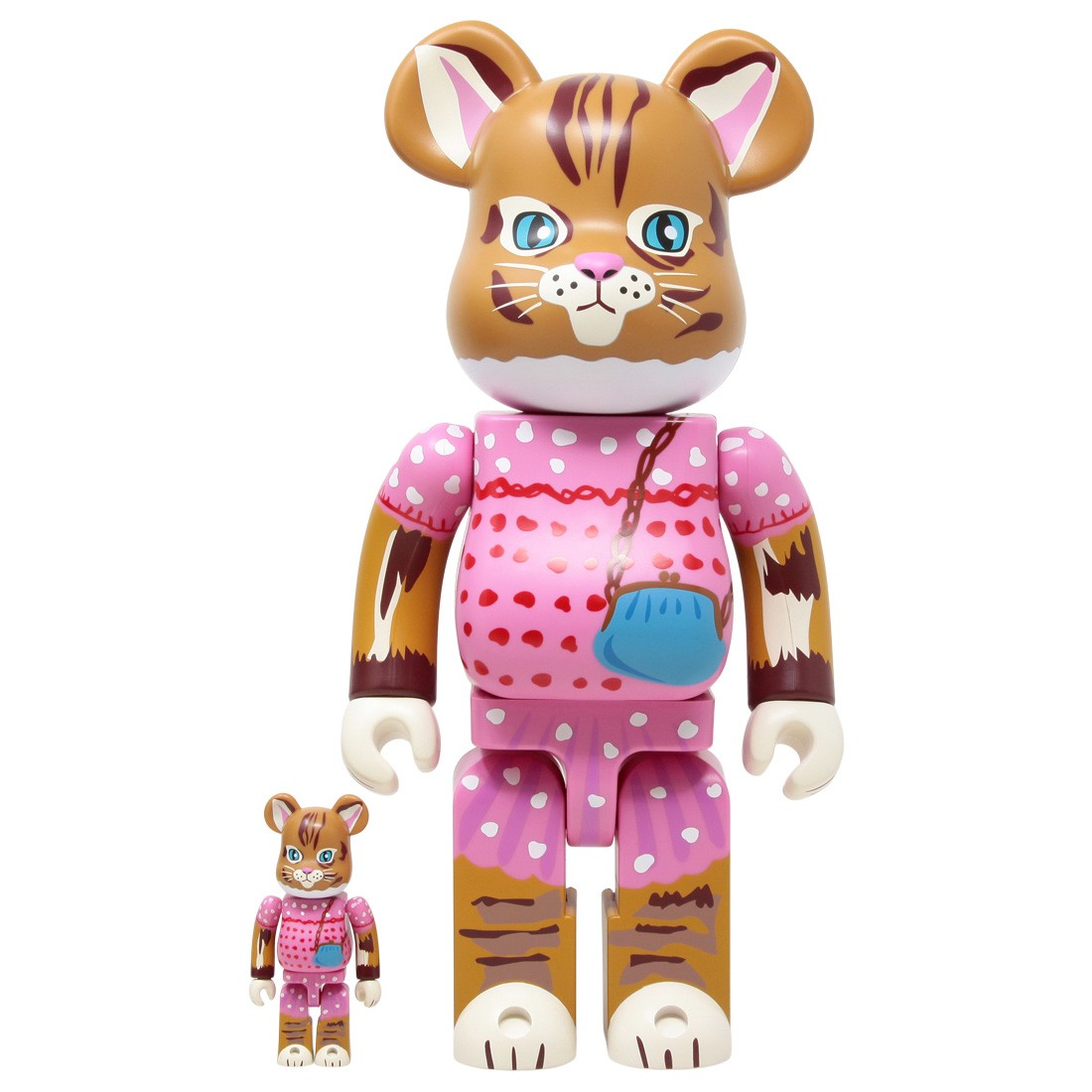 Medicom Nathalie Lete Minette 100% 400% Bearbrick Figure Set (pink)