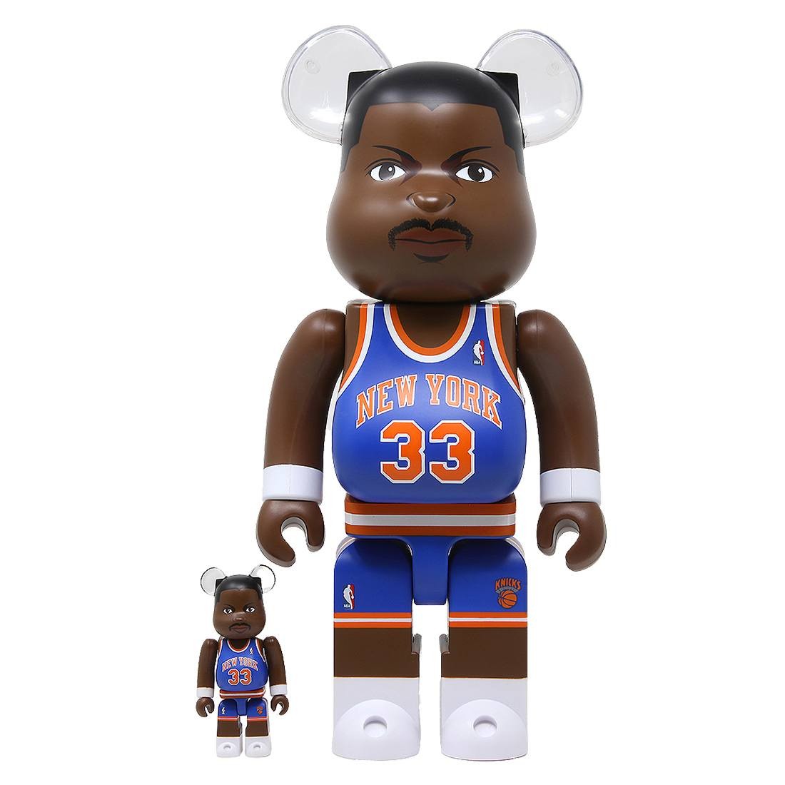 Medicom NBA New York Knicks Patrick Ewing 100% 400% Bearbrick Figure (blue)