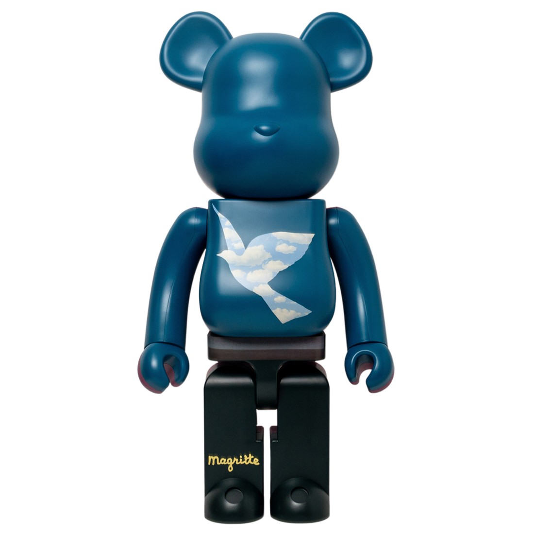 Medicom Rene Magritte L'oiseau de Ciel 1965 La Belle Societe 1965 2021 1000% Bearbrick Figure (blue)