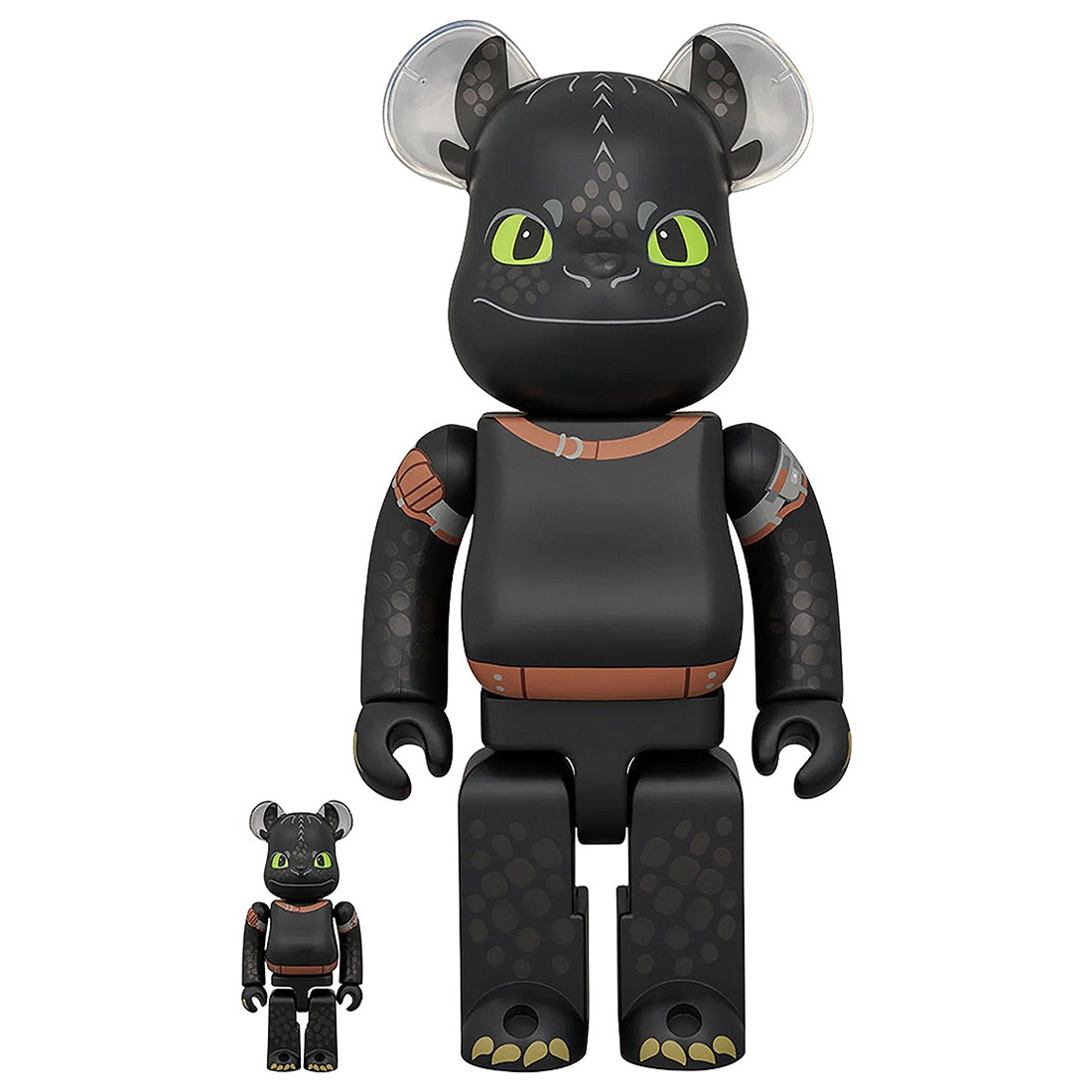 Medicom Bearbrick Toothless 100% 400% Figure (black)