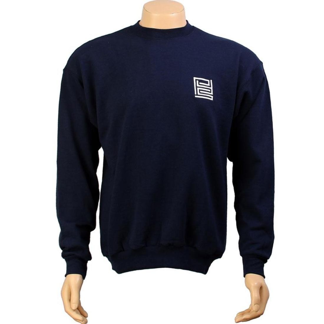 PYS Block Logo Crewneck - White (navy)