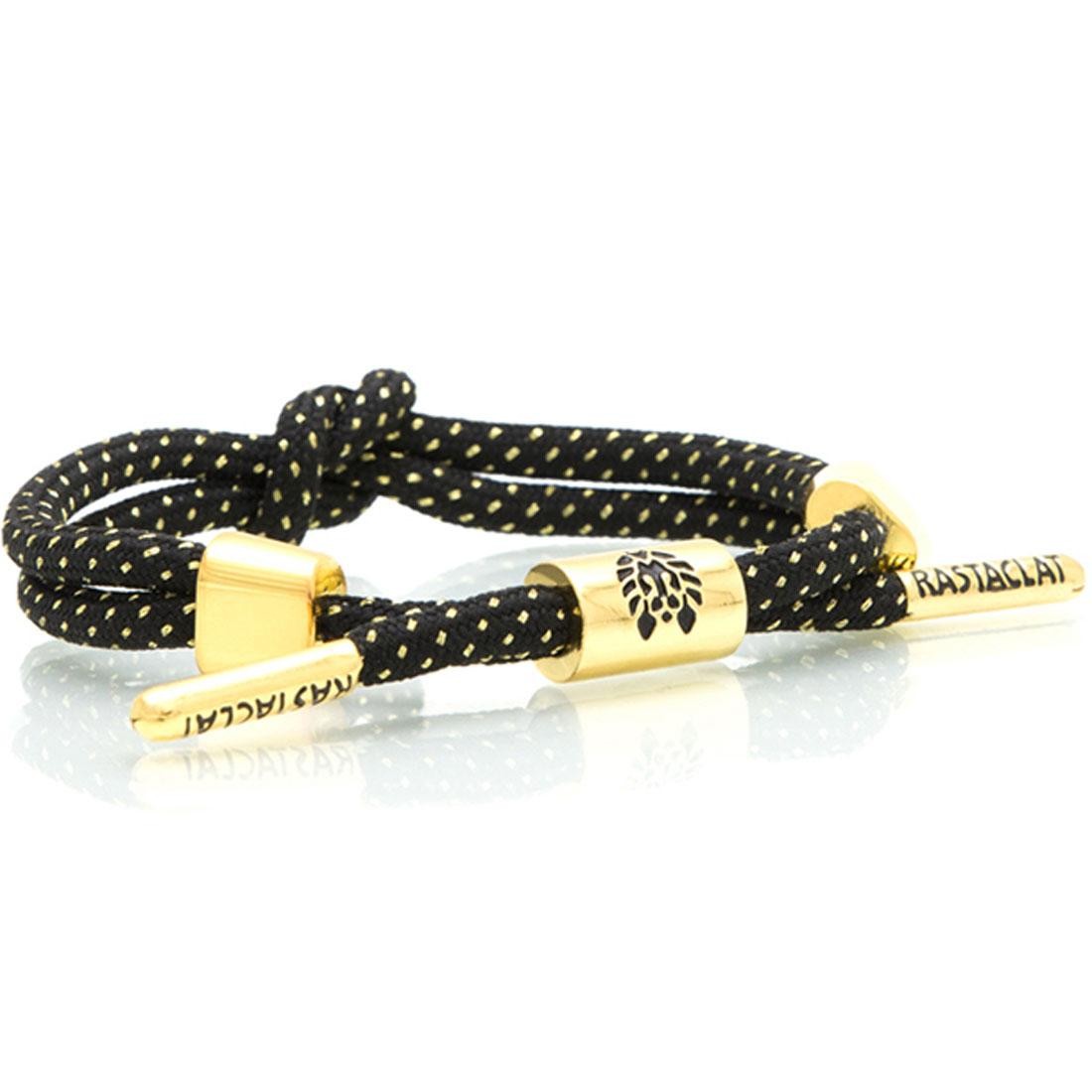Rastaclat Convergents Knotted Lace Bracelet (black / gold)