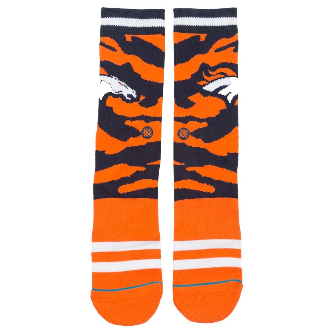 Stance x NFL Men Denver Bronco Tigerstripe Socks (orange)