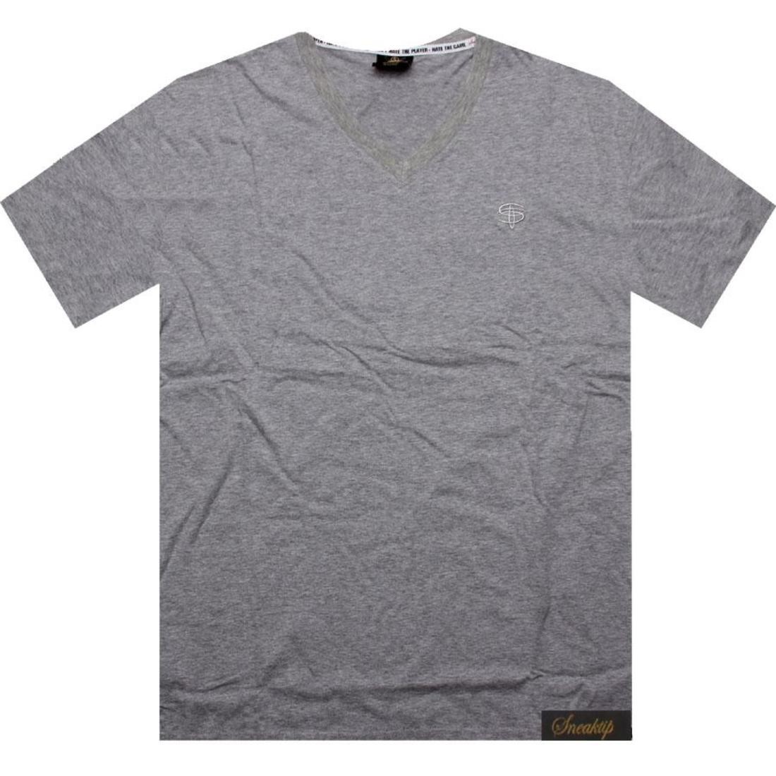 Sneaktip Logo V-Neck Tee (heather grey)