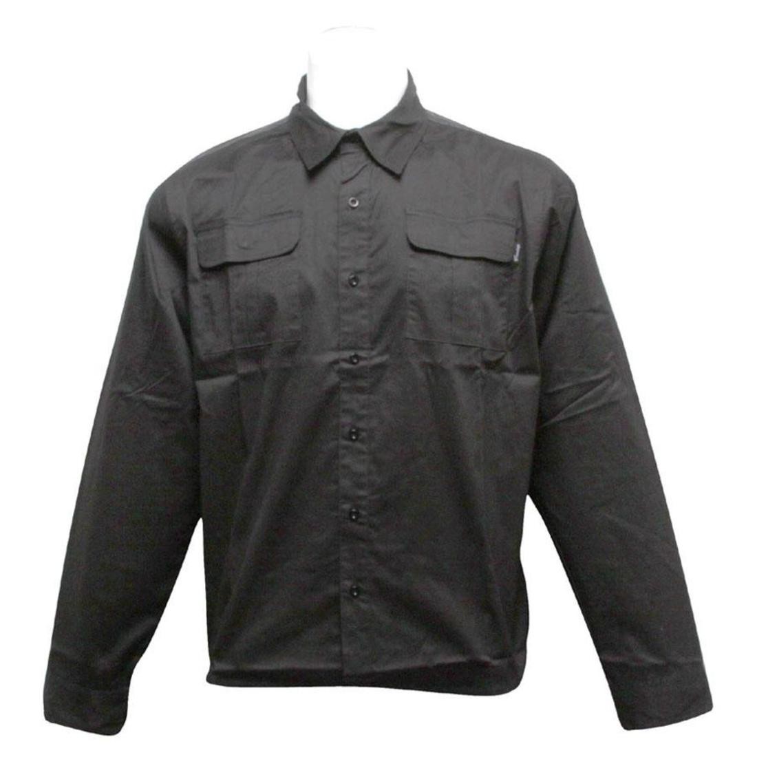 Sneaktip Teamster Long Sleeve Woven Shirt (black)