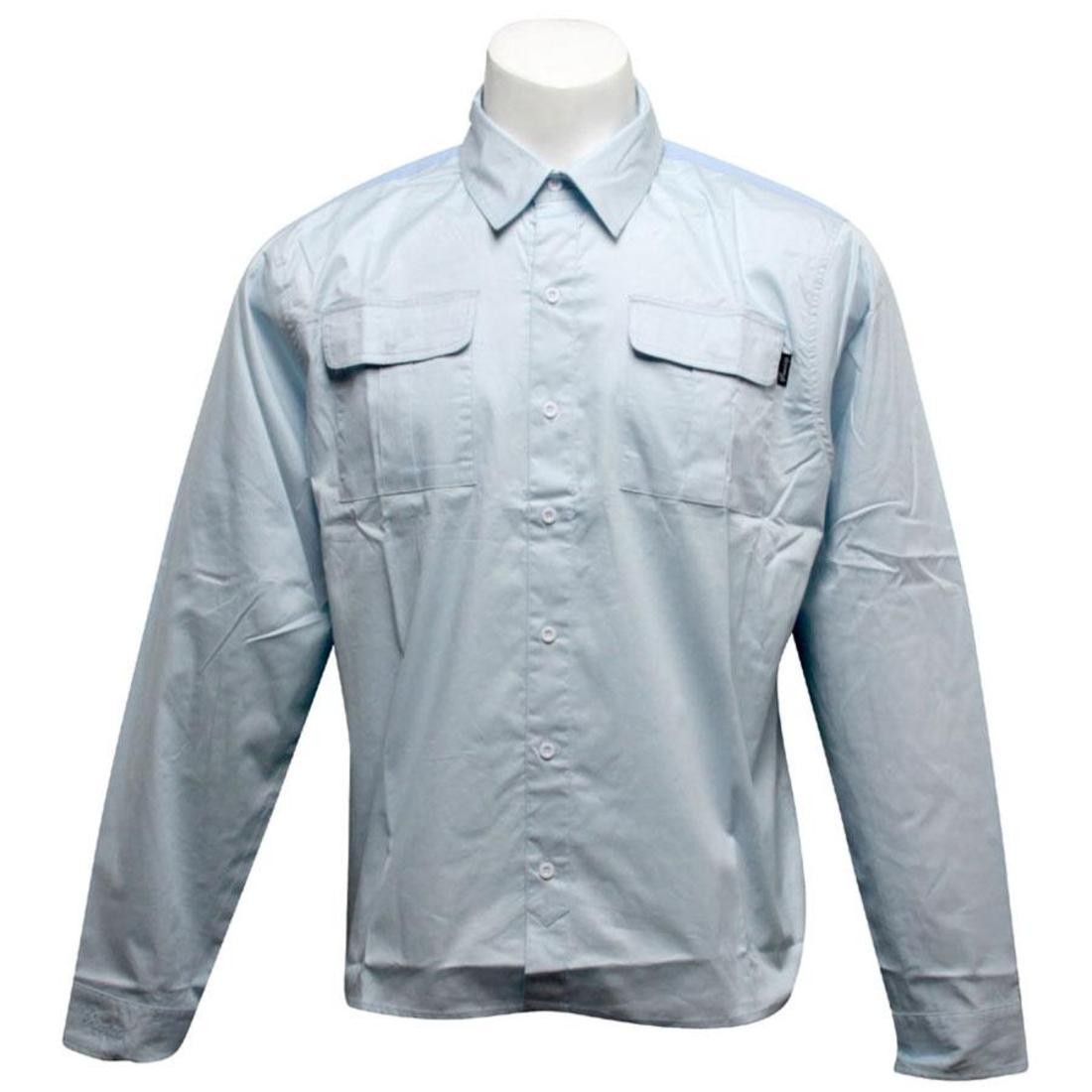 Sneaktip Teamster Long Sleeve Woven Shirt (light blue)