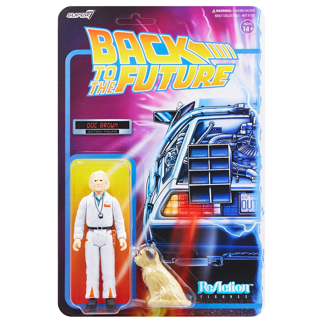 Super7 Back To The Future Doc Brown Reaction Figure (blue)