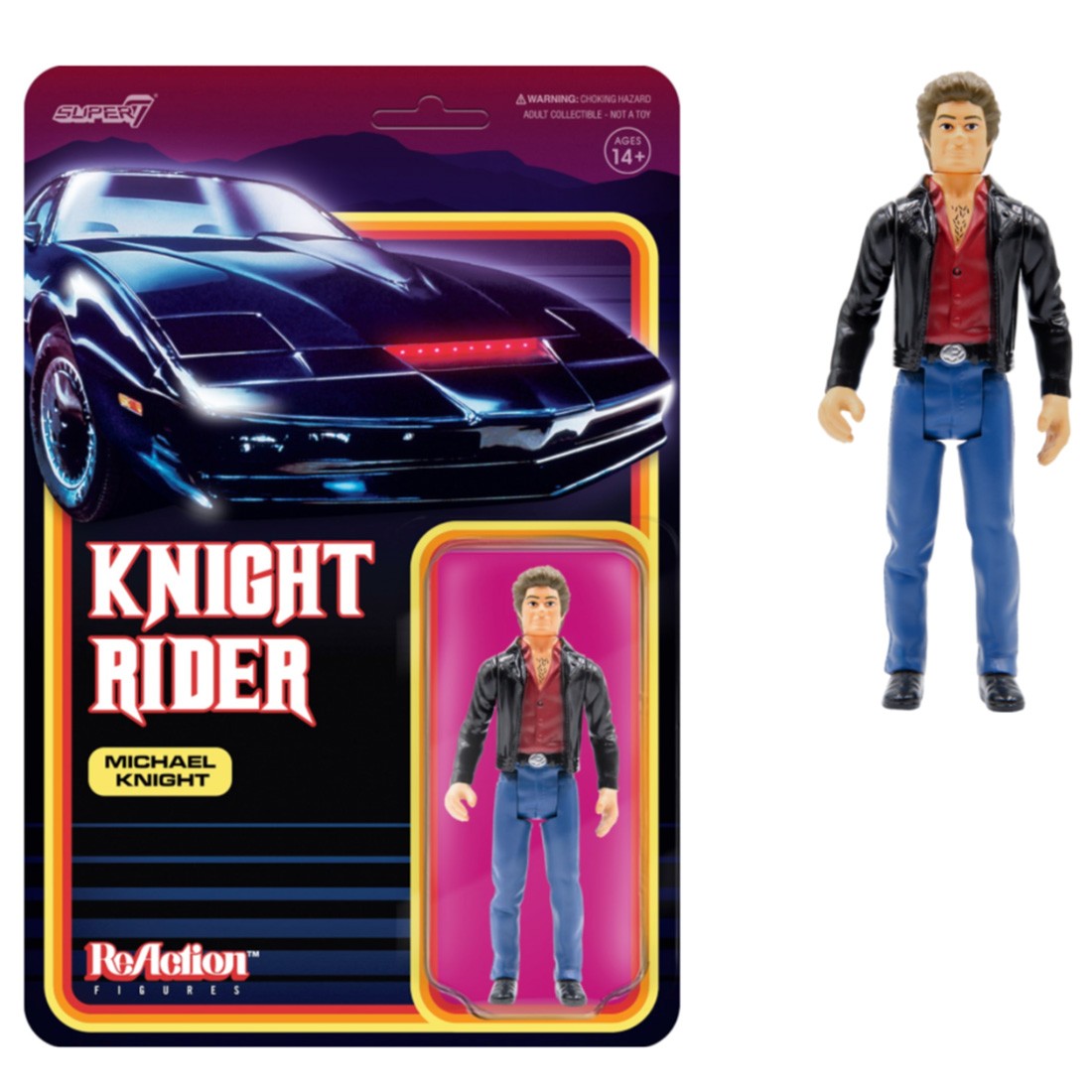 Super7 Knight Rider Michael Knight Reaction Figure (black)
