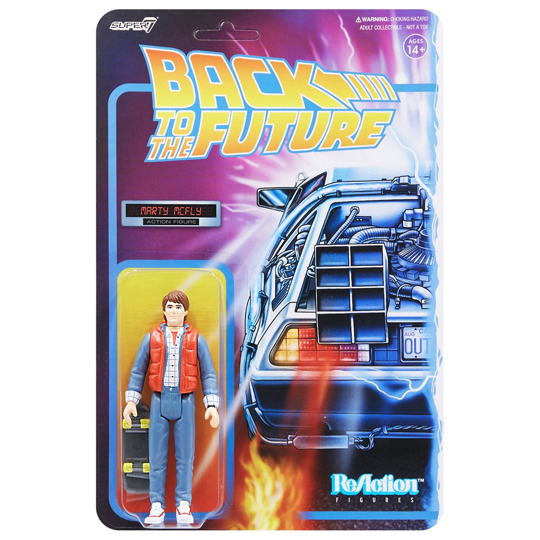 Super7 Back To The Future Marty Mcfly Reaction Figure (blue)