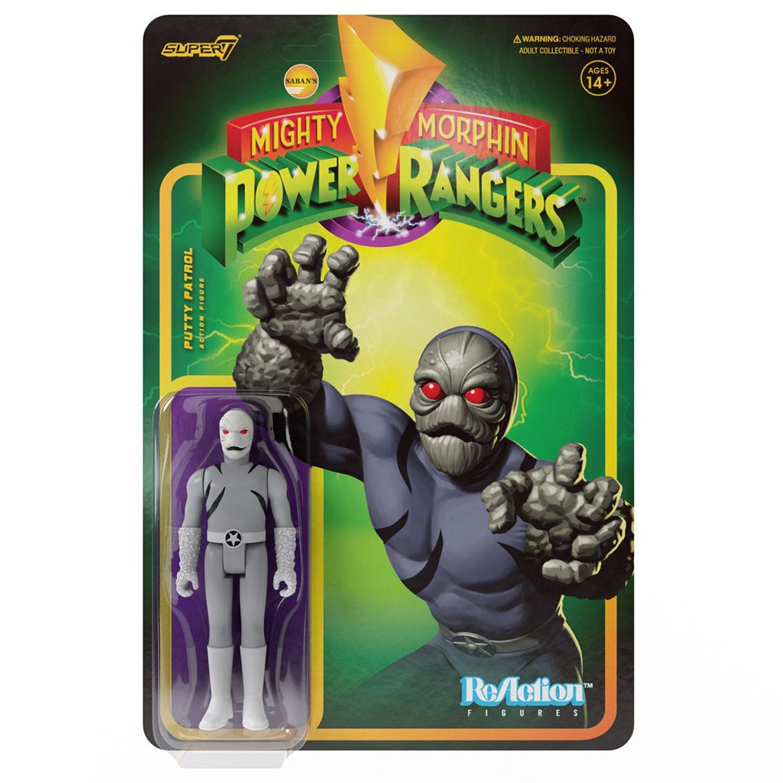 Super7 Mighty Morphin Power Rangers Putty Patroller Reaction Figure (gray)