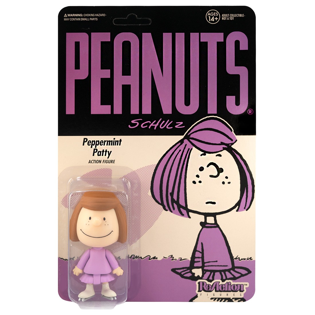 Super7 Peanuts Peppermint Patty Reaction Figure (purple)