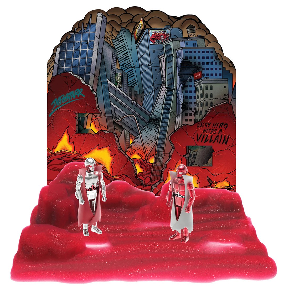 Super7 Czarface ReAction Figure Battle Mode Double-Sided Playset (red)