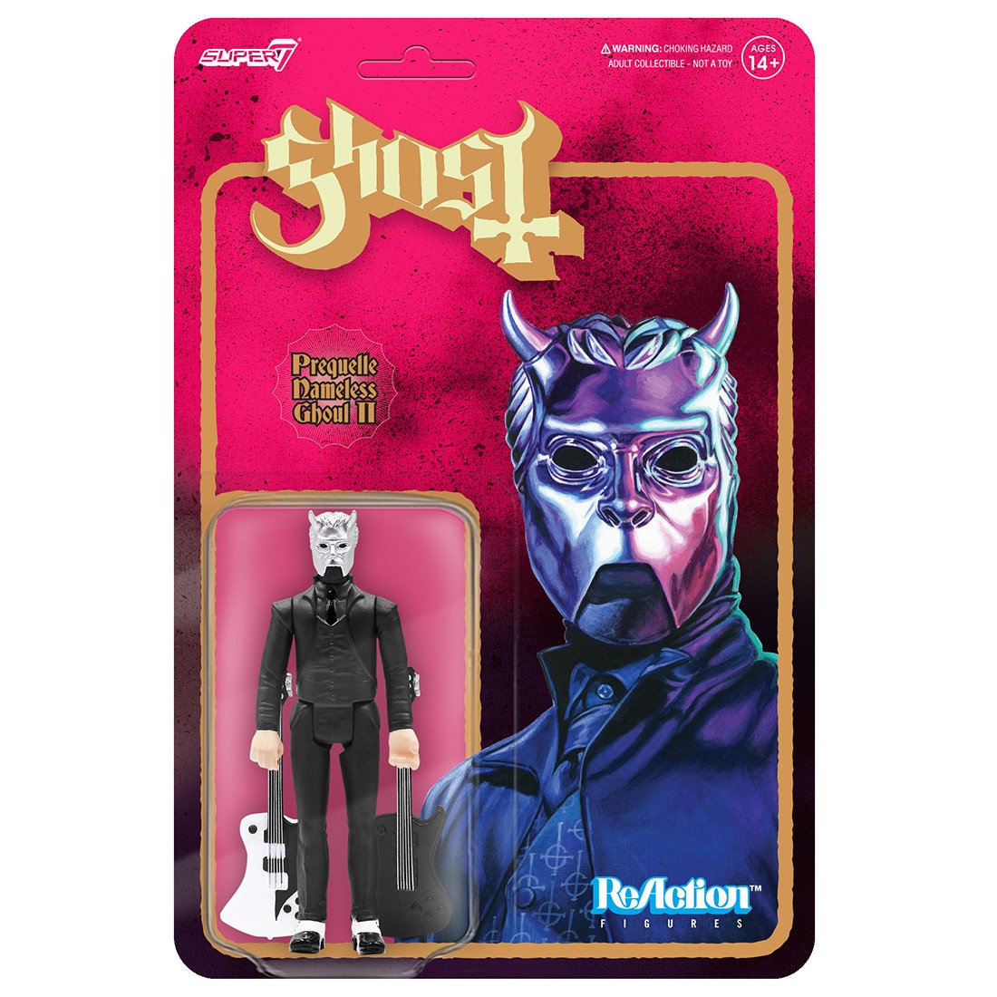 Super7 x Ghost Reaction Figure - Prequelle Nameless Ghoul Guitars (black / red)